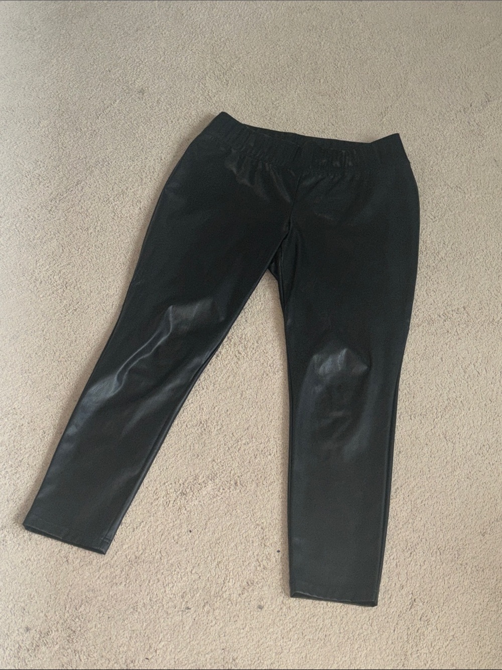 INC International Concepts Black Faux Leather Leggings